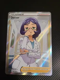 Doctor 190/198 Pokemon Chilling Reign Sword & Shield Full Art Ultra Rare Holo NM - Image 1