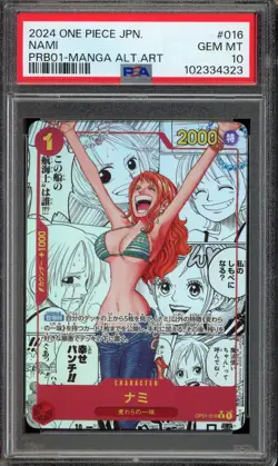 [PSA 10] Nami OP01-016 - PRB01 Manga Alt Art Japanese ONE PIECE - Image 1