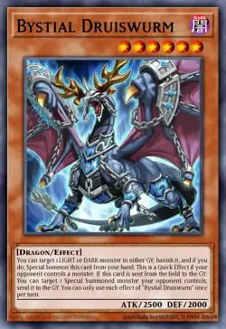 Yugioh! Bystial Druiswurm 2025 Mega-Pack MP25-EN044 STARLIGHT Secret Rare - Image 1
