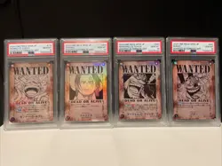 One Piece TCG. OP09 Wanted Card Complete SET. Emperors In The New World (PSA 10) - Image 1
