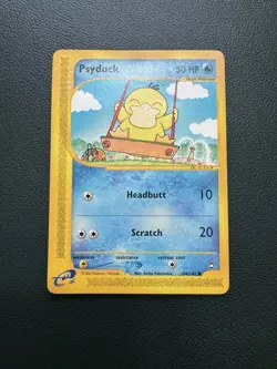 Psyduck 104/147 Aquapolis 2002 E-Series E-Reader Pokemon Card TCG - Image 1