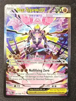 Pokemon Mega Zygarde EX Full Art Holo Dragon 310 HP 200 ATK Card 120/088 #001 - Image 1