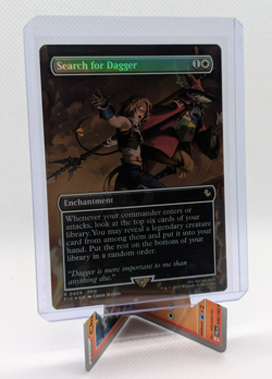 MTG - Search for Dagger - FOIL Borderless Rare #459 Commander: Final Fantasy NM - Image 1