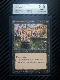 MTG Arabian Nights 🌙 Stone-Throwing Devjls. Light Mana Symbol, NM 1993 - Image 1