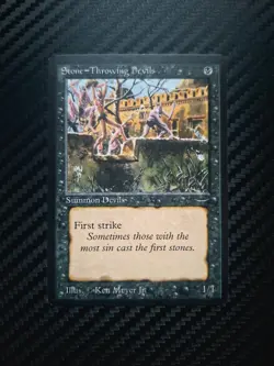 MTG Arabian Nights 🌙 Stone-Throwing Devjls. Light Mana Symbol, NM 1993 - Image 2