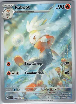Raboot 147/142 SV07: Stellar Crown - Pokemon Card - NM - Image 1