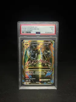 2016 POKEMON XY EVOLUTIONS #101 FULL ART/M CHARIZARD EX PSA 5 NEW LABEL - Image 1