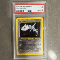 Pokemon Steelix Holo #15 Neo Genesis Near Mint PSA 8 - Image 1