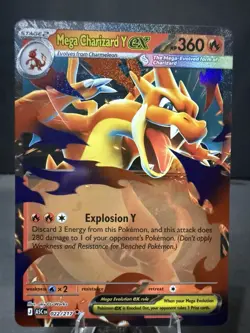 Mega Charizard Y ex 022/217 Me: Ascended Heroes Holo Double Rare Pokemon NM A++ - Image 1