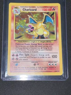 Pokemon TCG Charizard Base Set 4/102 Holo Unlimited Holo Rare - Image 1