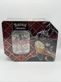 Pokemon Scarlet & Violet Paldean Fates Tin Charizard ex Original release 5 packs - Image 1