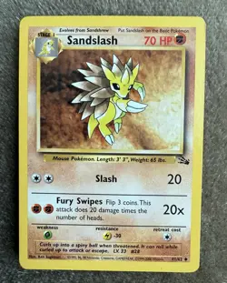 *Australian Print* Pokemon TCG: 1999-2000 Red Logo Fossil Sandslash. LP- NM - Image 1