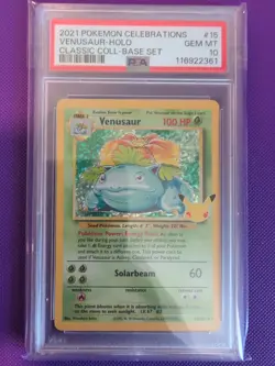 2021 Pokemon Venusaur 15/102 Celebrations: Classic Collection Holo - PSA 10 - Image 1
