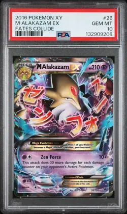 M Alakazam EX 118/124 Mega Pokemon XY Fates Collide 118 GEM MINT PSA 10 - Image 2