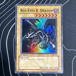 1st Edition SDJ-001 Red-Eyes B. Dragon Ultra Rare VLP LP Holo English NA - Image 1