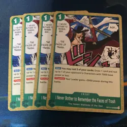 4X One Piece I Never Bother to Remember the Faces of Trash OP14-038 Presale - Image 1