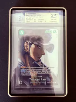 One Piece Op01-047 Trafalgar Law SP BGS 9,5 ENG Kingdoms Of Intrigue OP04 - Image 1
