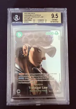 One Piece Op01-047 Trafalgar Law SP BGS 9,5 ENG Kingdoms Of Intrigue OP04 - Image 2