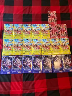🔥🏴‍☠ ONE PIECE TCG (22) SLEEVED BOOSTER LOT – OP15 / HEROINES / AZURE - Image 1