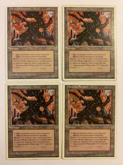 4X MP/HP MTG Magic The Gathering Mishra’s Factory Fourth Edition Land Cards - Image 1