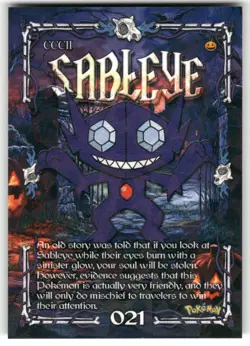 Sableye #21- Cracked Ice Holo - Prisma Trick or Treat Cards - Pokemon - Image 1