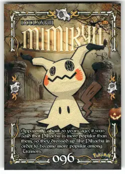 Mimikyu #96- Cracked Ice Holo - Prisma Trick or Treat Cards - Pokemon - Image 1