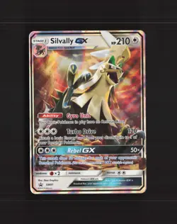 Silvally GX SM91 Sun & Moon Black Star Promo Holo Pokemon Card DMG - Image 1