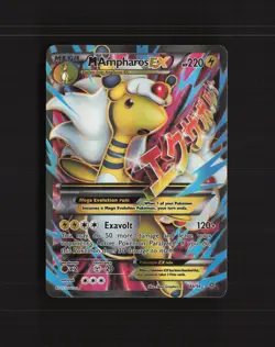 Mega M Ampharos EX 88/98 Ancient Origins Full Art Ultra Rare Pokemon Card LP - Image 1