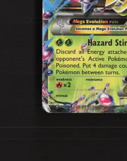 Mega M Beedrill EX XY158 XY Black Star Promo Holo Pokemon Card DMG - Image 5