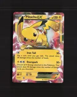 Pikachu EX XY84 XY Black Star Promo Holo Pokemon Card LP - Image 1