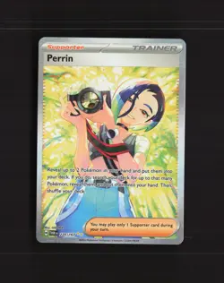 Perrin 220/167 Twilight Masquerade Full Art Ultra Rare Holo Pokemon Card LP - Image 1