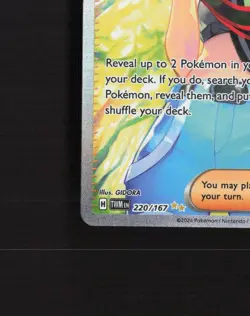 Perrin 220/167 Twilight Masquerade Full Art Ultra Rare Holo Pokemon Card LP - Image 5
