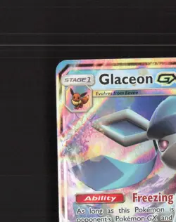 Glaceon GX 39/156 Ultra Prism Ultra Rare Holo Pokemon Card LP - Image 3