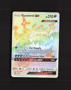 Guzzlord GX 116/111 Crimson Invasion Full Art Secret Rare Holo Pokemon Card LP - Image 1