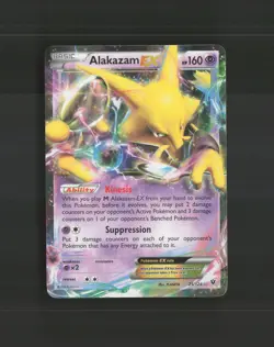 Alakazam EX 25/124 Fates Collide Ultra Rare Holo Pokemon Card LP - Image 1