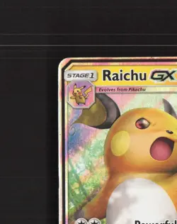 Raichu GX 29/73 Shining Legends Ultra Rare Holo Pokemon Card DMG - Image 3