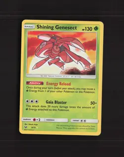 Shining Genesect 9/73 Shining Legends Shiny Holo Rare Pokemon Card NM - Image 1