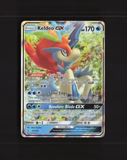 Keldeo GX 47/236 Unified Minds Ultra Rare Holo Pokemon Card LP+ - Image 1