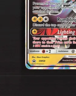 Xurkitree GX SM68 Sun & Moon Black Star Promo Holo Pokemon Card DMG - Image 5