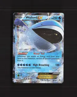 Wailord EX 38/160 Primal Clash Ultra Rare Holo Pokemon Card DMG - Image 1