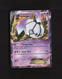 Chandelure EX 77/113 Legendary Treasures Ultra Rare Holo Pokemon Card DMG - Image 1