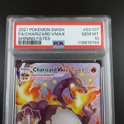 PSA 10 Charizard Vmax SV107/SV122 Pokemon Shining Fates Holo Graded Card - Image 2