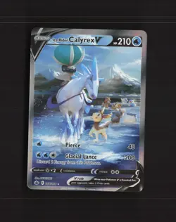 Ice Rider Calyrex V 164/198 Chilling Reign Full Art Ultra Rare Pokemon Card LP - Image 1