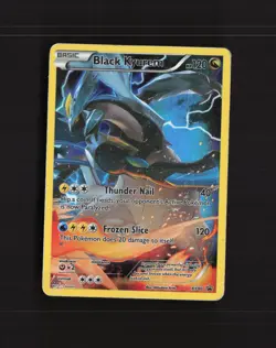 Black Kyurem XY80 XY Full Art Black Star Promo Holo Pokemon Card DMG - Image 1