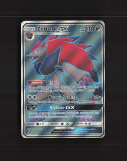 Zoroark GX SM84 Sun & Moon Full Art Black Star Promo Holo Pokemon Card MP - Image 1