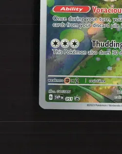 Snorlax SVP 051 Scarlet & Violet Full Art Black Star Promo Holo Pokemon Card NM - Image 5