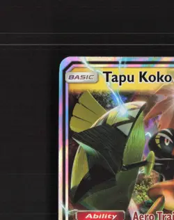 Tapu Koko GX SM33 Sun & Moon Black Star Promo Holo Pokemon Card DMG - Image 3