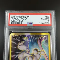 PSA 10 Mewtwo EX 103/108 Pokemon Evolutions Holo Graded Card - Image 2