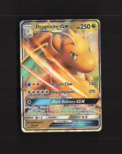 Dragonite GX 152/236 Unified Minds Ultra Rare Holo Pokemon Card DMG - Image 1