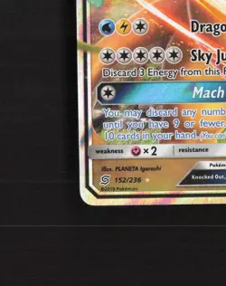 Dragonite GX 152/236 Unified Minds Ultra Rare Holo Pokemon Card DMG - Image 5